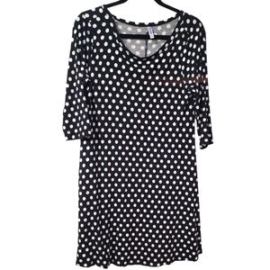 Vishow fun black and white polka-dot swing dress